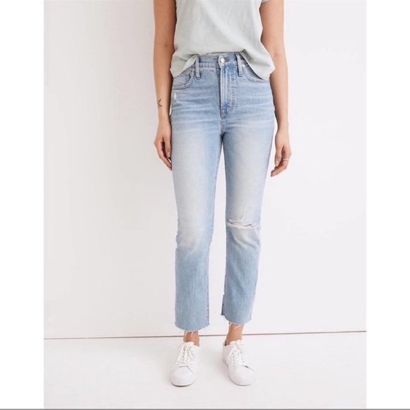NWT Madewell The Perfect Vintage Jean in Coney Wash: Destroyed Edition Size: 24 - Picture 13 of 13